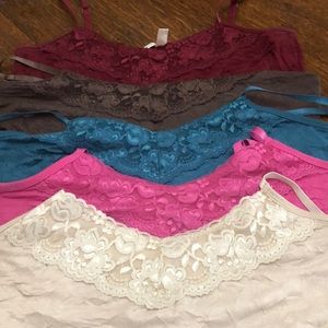 Dress barn crinkled camis(5) L Euc